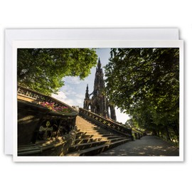 Neil Barr The Scott Monument Edinburgh - Scotland Greeting Card by Scottish Landscape Photographer Blank Inside