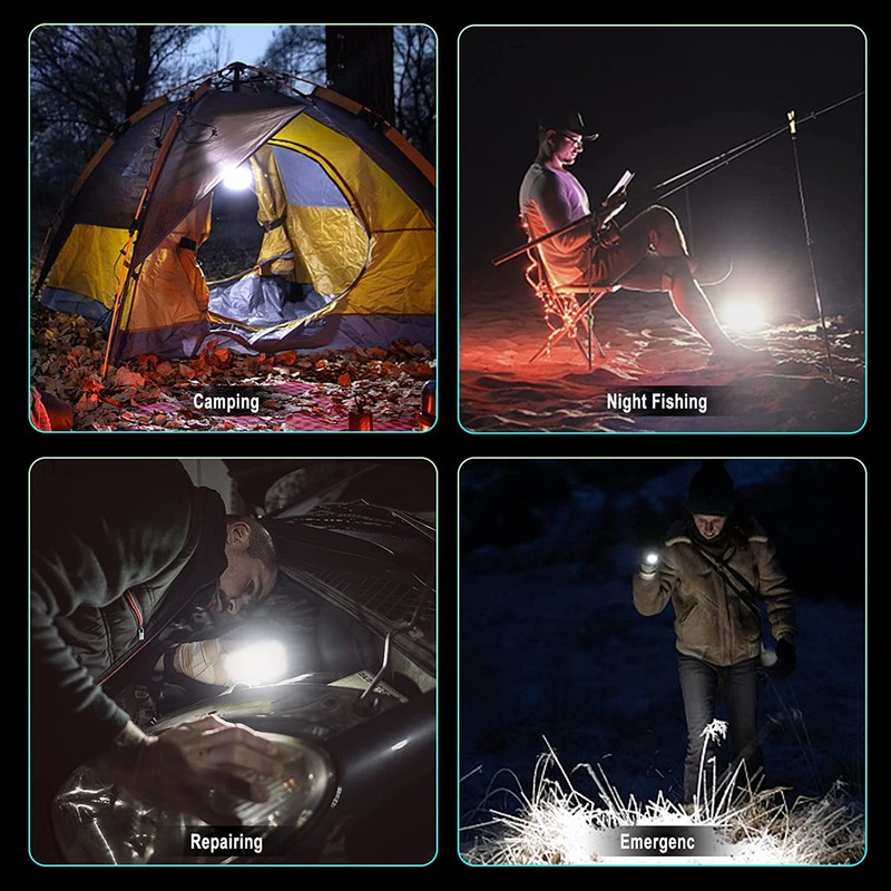 Mini COB Work Light 8 Mode Portable Rechargeable Magnetic Hook