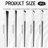 LXUEJIE 5 PCS Eyeliner Brushes Set, Black Fine Angled Eyebrow