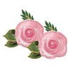 Set of 2 Bright Pink Rose Flower 30" Foil Party