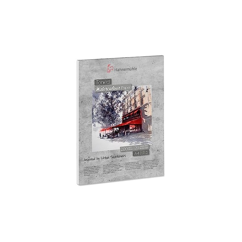 Toned Grey Watercolour 200gsm A4 20 Sheets