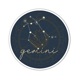 Gemini Constellation Vinyl Sticker Auto Car Truck Wall Laptop | Sticker | 4" Wide