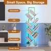 Qupui Tree Book Shelf with LED Lights, 9 Tier Floor