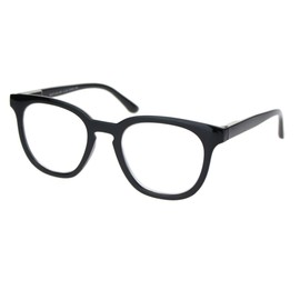 SA106 Retro Hipster Plastic Horned Rim Mod Fashion Reading Glasses Black +2.5