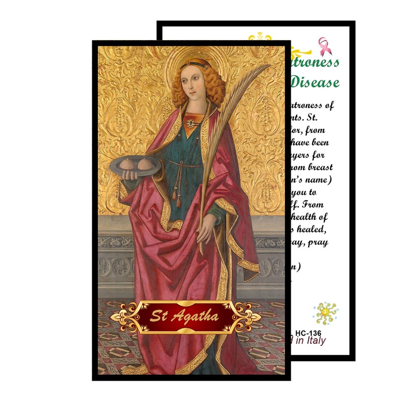 Blessed by Pope Francis Saint Agatha Patroness Against Breast Disease