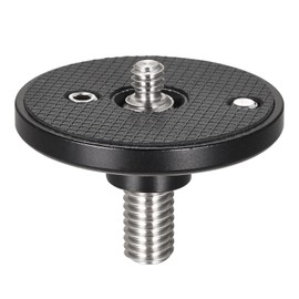 sourcing map Mic Stand Adapter - 1/4" to 3/8" Male Double-Side Mounting Screw Adapter 1.93" Dia for Camera Tripod Monitor Holder of Aluminum Alloy