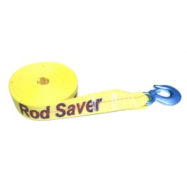 Rod Saver WSY25 Rod Saver Heavy-Duty Winch Strap Replacement - Yellow - 2" x 25'