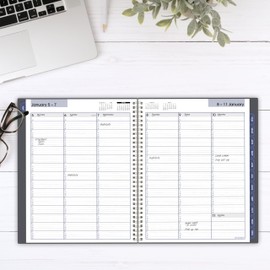 AT-A-GLANCE 2026 Appointment Book Planner, Weekly & Monthly, 8-1/2" x 11", Large, Quarter-Hourly, DayMinder, Gray (GC5200726)