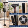 Collapsible Telescopic Folding Cane Elder Cane LED Walking Trusty Sticks