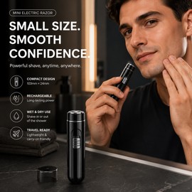 USB Rechargeable Electric Razor for Men – Compact Wet & Dry Shaver for Home, Car & Travel Grooming