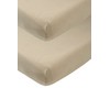 Meyco Baby Plain Fitted Sheets for Cot Bed (Flat Sheet