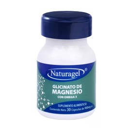Naturagel Biglicinato de Magnesio con Omega 3 900mg 30 Capsulas                                                                                       