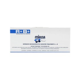 Mirna Professional Reconstructive Treatment Ampoule Booster. Formulated with Keratin for Weak and damaged hair. No SLS, No Paraben (Part A x 5 / Part B x 5) 10ml / .33oz