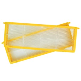 Beehive Frames Kit, 2 Set Medium Bee Hive Frames with 16 PCS Honeycomb Cassettes Bee Comb Honey Frame Set with Comb Foundation, 6-1/4 Inch (Unassembled)