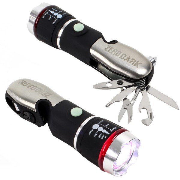 ZeroDark Pocket Knife Flashlight Multitool Emergency Car Kit with Car