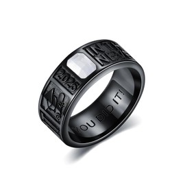 Dorunmo 2025 Class Rings for Men High School 925 Sterling Sliver College Rings Senior Ring Graduation Gifts for Son/Grandson, US 10, Base, base