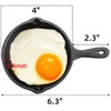 Hiceeden 4 Pack Mini Cast Iron Skillet, 4" Small Frying