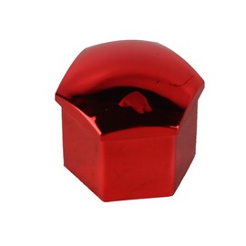 WANGCL 20 Stück Auto-Radmutterkappen, Universelle Außenabdeckung Für Auto-Nabenschrauben, Staubdichter Felgenschutz Mit Clip, Beschichtung Rot, 19 Mm