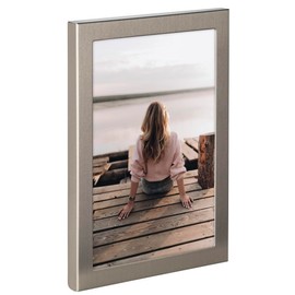 Hama Picture Frame 13 x 18 cm (Photo Frame, Portrait Frame, Portrait Format, Landscape Format, for Hanging, Standing, Hanging, Stand, Velvet, Velvet Backing, Glass Pane, Picture Size 13 x 18 cm),