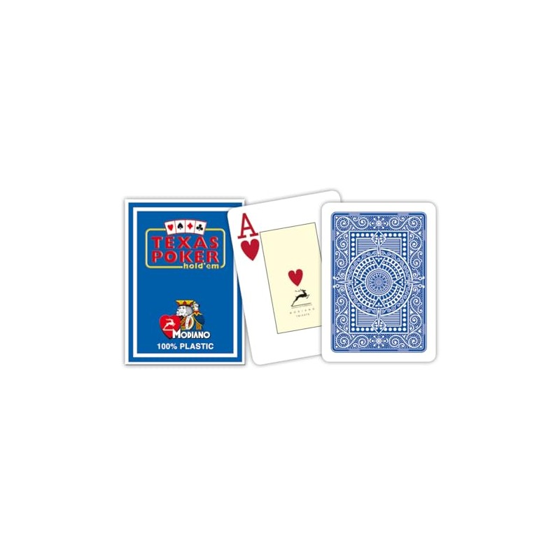 Modiano Texas Poker 2 Jumbo Index Blue – Texas Poker