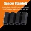Akozon 100Pcs M3 Female Hex Threaded Spacer Standoff Black Nylon