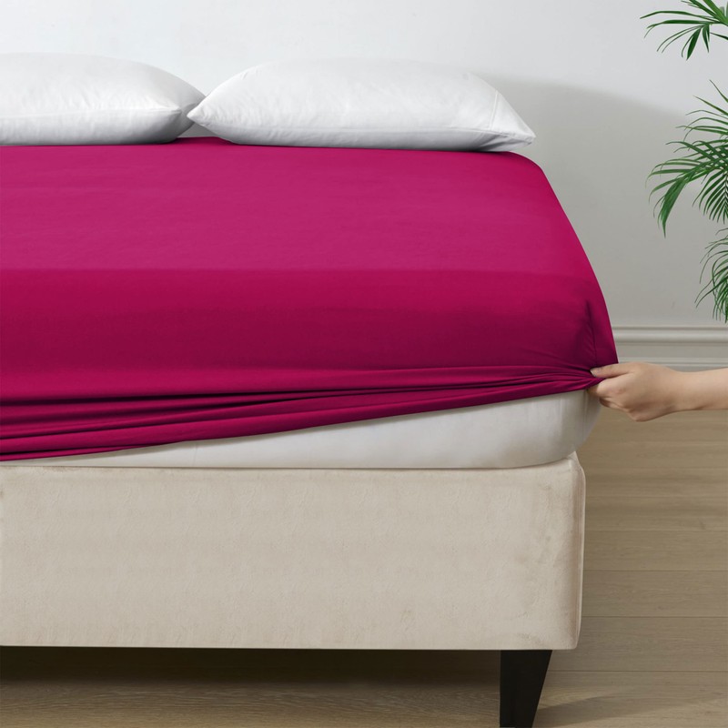 AMEHA Single Fitted Sheet 25 cm Deep Soft Brushed Microfiber