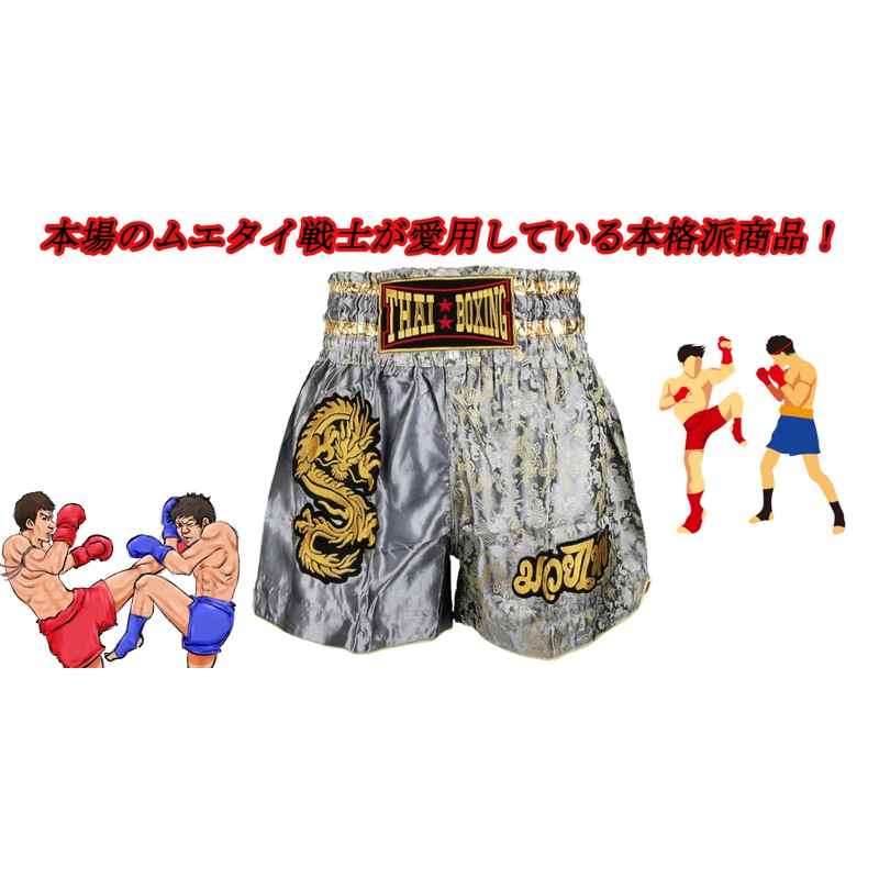 THAI BOXING Embroidered Muay Thai Pants, Dragon Dragon, Kickboxing, Martial