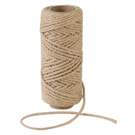 Natural Jute Twine 4mm 100 Feet Crafting Twine String for Crafts Gift, Craft Projects, Wrapping, Bundling, Packing, Gardening and More, Jute Rope to Use Around The House and Garden
