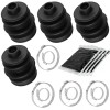 Caltric 2 Rear Axle Inner Outer CV Boot Kit for