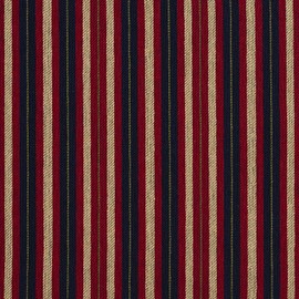 Red, Black and Gold Striped Jacquard Upholstery Fabric by The Yard - SKU: Mitchell Port
