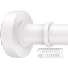 White Shower Curtain Rod with 12 Hooks, 18-72 Inches,Rust Resistance,