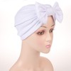 beauty YFJH Womens Bowknot Stretch Hijab Turban Headwear Cap (White)