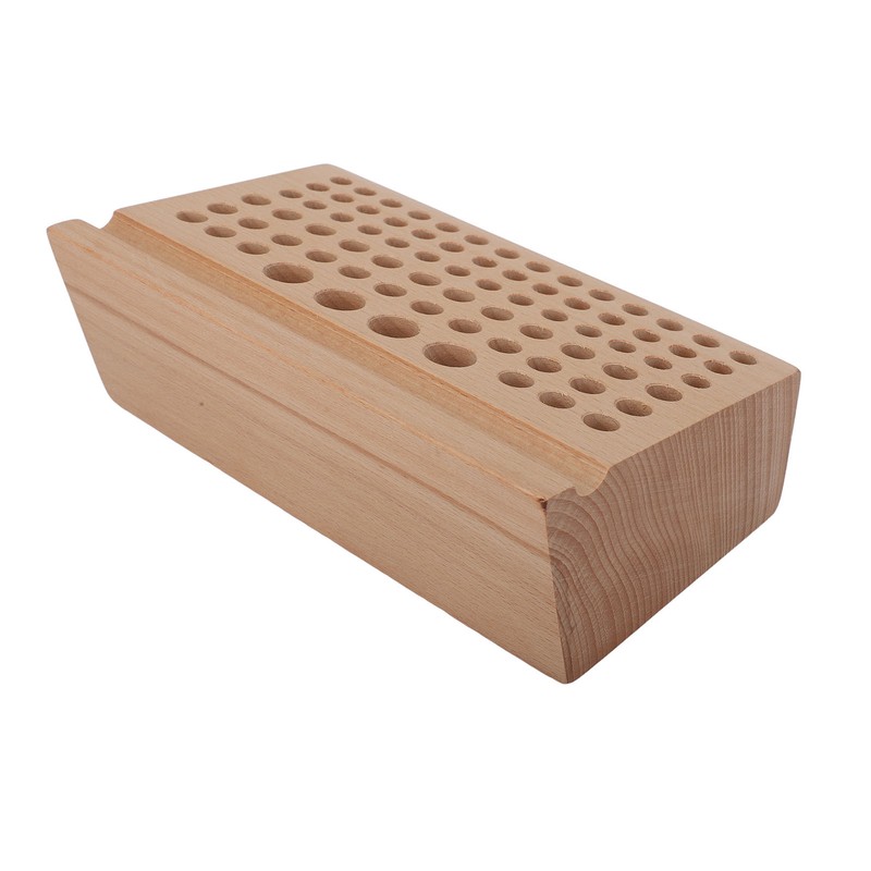 Leather Craft Tool Holder 76 Holes Durable Beech Diverse Sizes