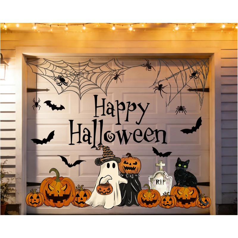 JarThenaAMCS 25Pcs Halloween Garage Door Magnets Ghost Pumpkin Black Cat