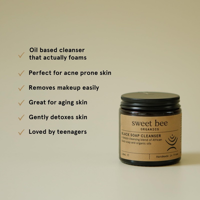 Sweet Bee African Black Soap - Deeply Cleansing Charcoal Soap