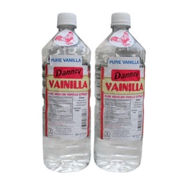 Danncy Vanilla Clear 33.8 fl oz (1L) 2 pack - Authentic Mexican Vanilla Flavor