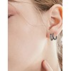 10G 8mm Black Stainless Steel Huggie Earrings Huggie Hoop Earrings