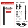 FENCETECH Vinyl PVC Real Estate Sign Post 6' Tall, Realtor