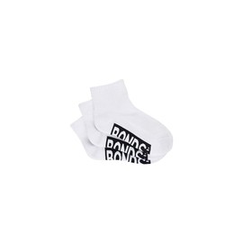 Bonds Kids Logo Quarter Crew Socks - 3 Pack, White (3 Pack), 13-3 (8-10 Years)