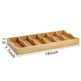 SOUJOY 3 Pack Bamboo Sunglasses Organizer Tray, 6 Slot Eyeglasses Display Case, Stackable Eyewear Storage Case for Sunglasses, Fashion Eye Wear, Protective Glasses