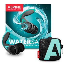 Alpine WaterSafe Pro - Tapones para los oídos para natación y surf, para adultos, impermeables, cómodos, ajuste seguro, para deportes acuáticos, reutilizables, tallas M y L, 1 par