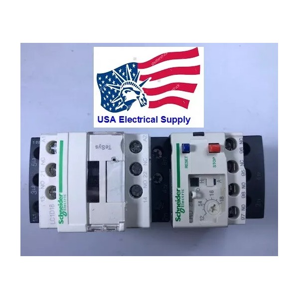 Unbranded/Generic Schneider Motor Starter Assemble 18A Coil 120V Overload Relay