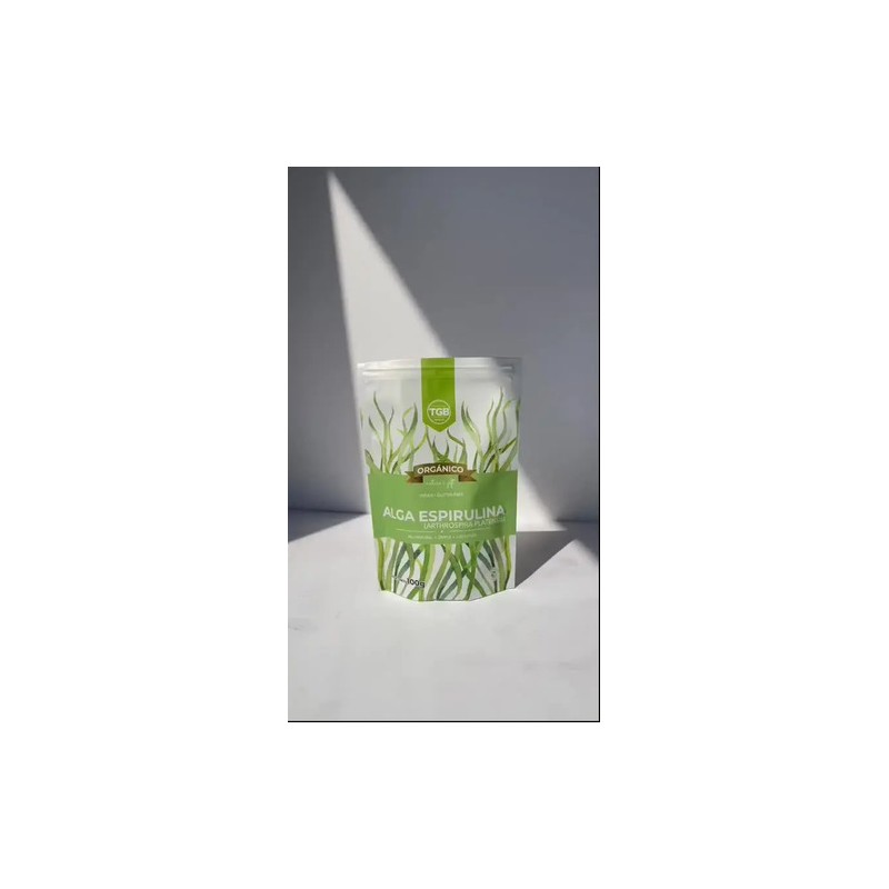 Alga Espirulina 100 Pura Organica Polvo 500g.