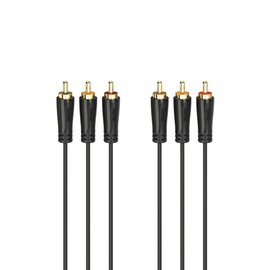 Hama 1.5m 3 RCA Male to 3 RCA Male Gold Plated Audio Video Cable