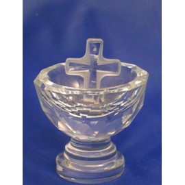 Christian Crystal Baptism Basin With Cross Home Decorative Item