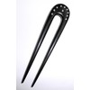 JWL (1) Ebony 2-Prong 4 5/8 Inch Hair Stick with