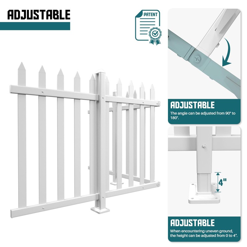 TANG 38.6" H PVC Posts Vinyl Post for Lasting Durability