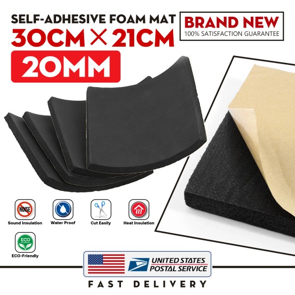 Modigt 4Sheets 12"x8" Car Sound Proofing Deadening Insulation Closed Cell