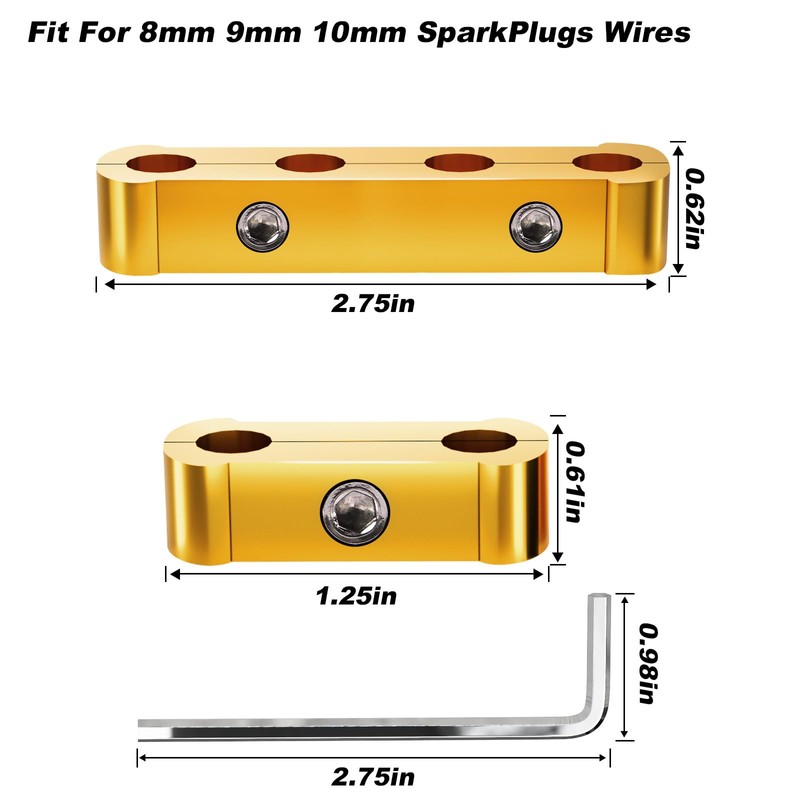 Aitruman Spark Plug Wire Separator Divider Kit for 8mm 9mm