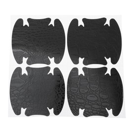 RATCHROLL 4 Pcs Universal Car Door Handle Cup Cover Adhesion Door Protection Door Bowl Sticker Scratch Protector 86x94mm Black PVC